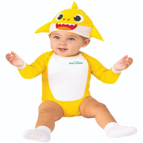 Child Baby Shark Infant One Piece Jumpsuit and Cap