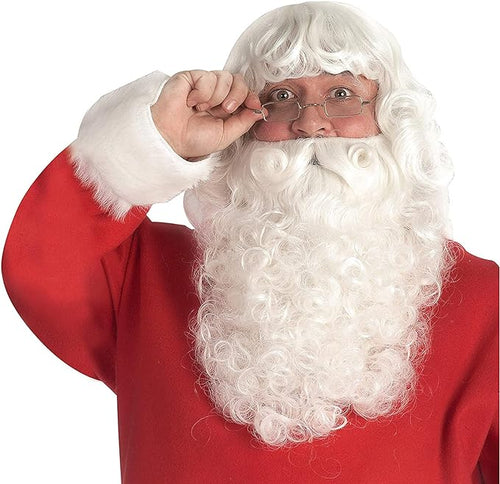 Deluxe Santa Beard And Wig Set