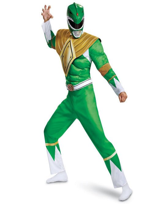 Disguise Men's Green Ranger Classic Muscle Adult Costume