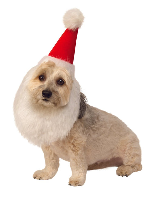 Dog Santa Hat with Beard