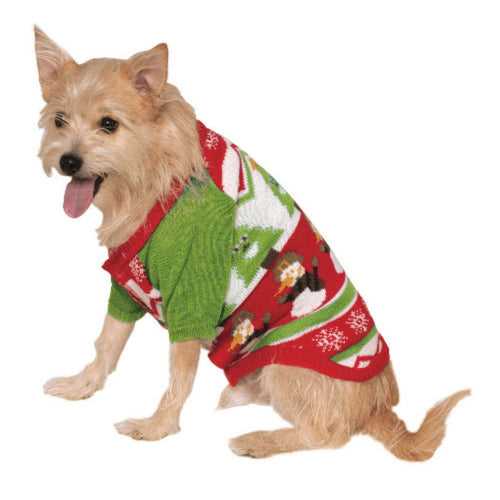 Dog Ugly Christmas Sweater - Snowman