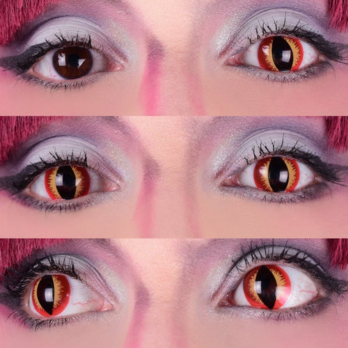 Dragon - Red Reptile Colored Contact lenses