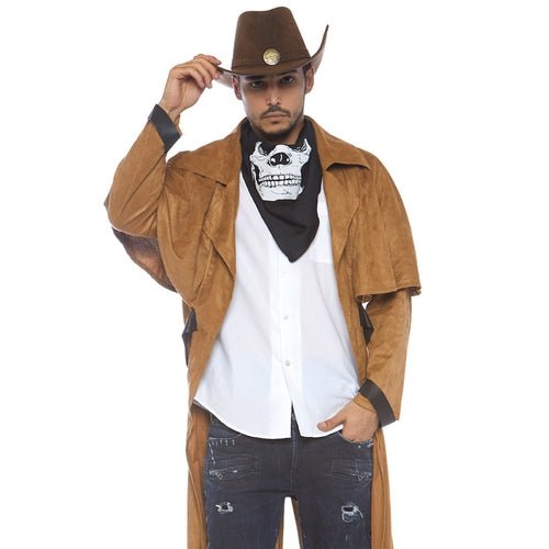 Faux Suede Western Coat Costume