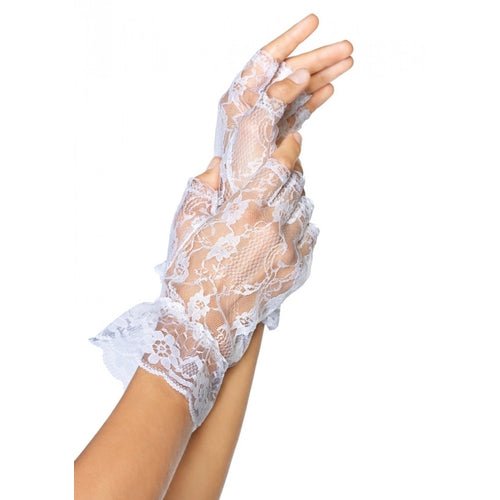 Lace Ruffle Fingerless Gloves