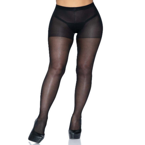 Leg Avenue Women's Nylon sheer open butt crotchless pantyhose