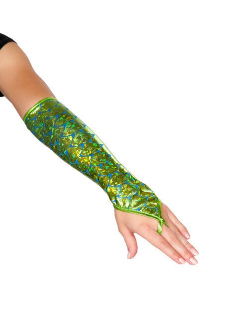 Pair of Fingerless Elbow Length Mermaid Gloves