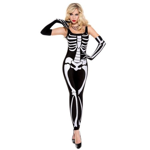 Skeleton Jumpsuit Costume