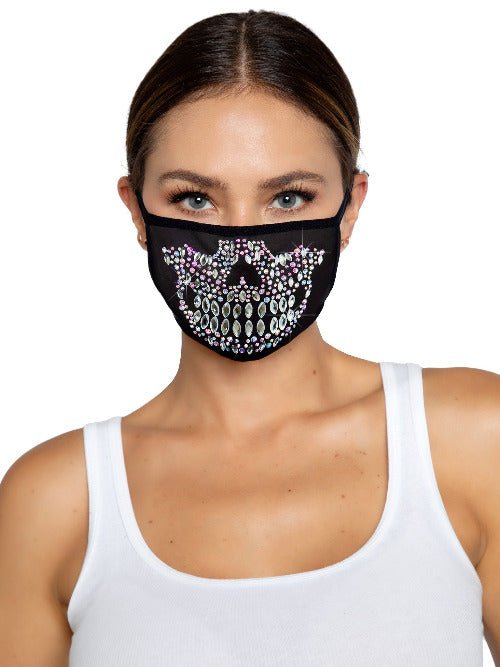 Skeleton Rhinestone Face Mask