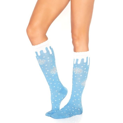 Snowflake Knee High Socks