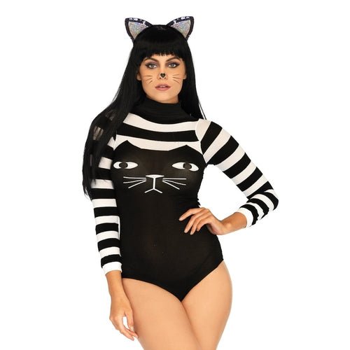 Striped Cat Costume Bodysuit