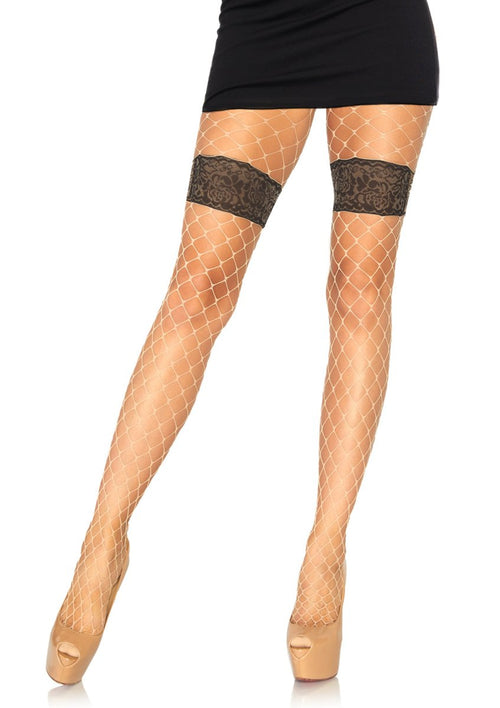 Trina Garter Diamond Net Tights