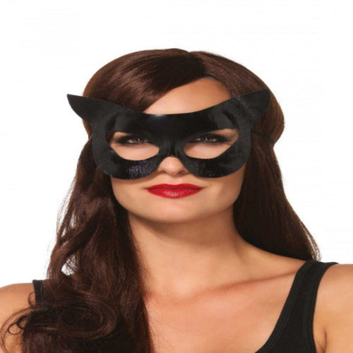 Vinyl Wet Look Cat Costume Mask