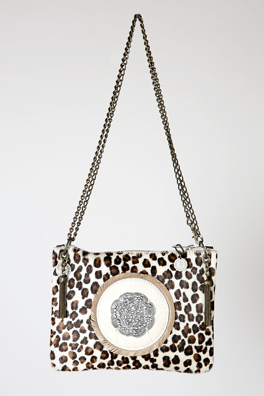 leopard print circle bag