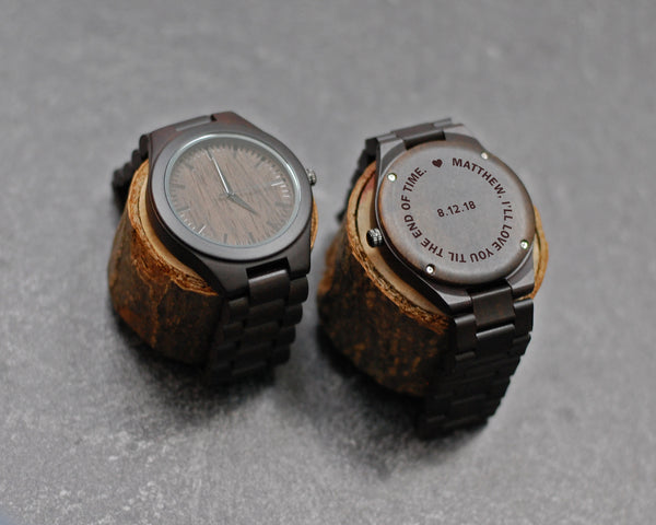 personalized wooden watch