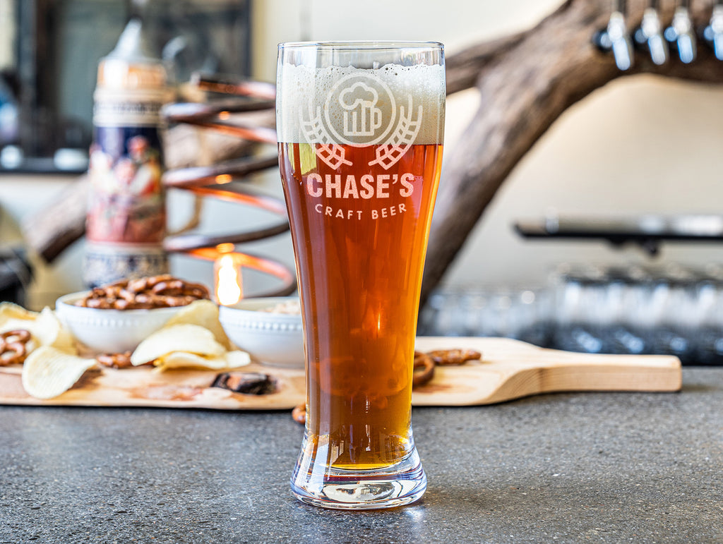 customized pilsner beer glasses