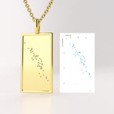 Customized scatter plot pendant ontogenie science jewelry