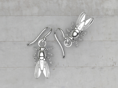 sterling silver drosophila earrings