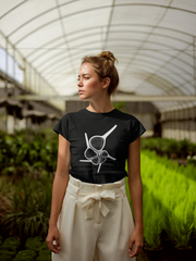 foraminiferan hantkening t-shirt in black girl in greenhouse