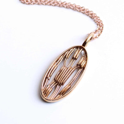bronze chloroplast pendant botany jewelry  [Ontogenie Science Jewelry]