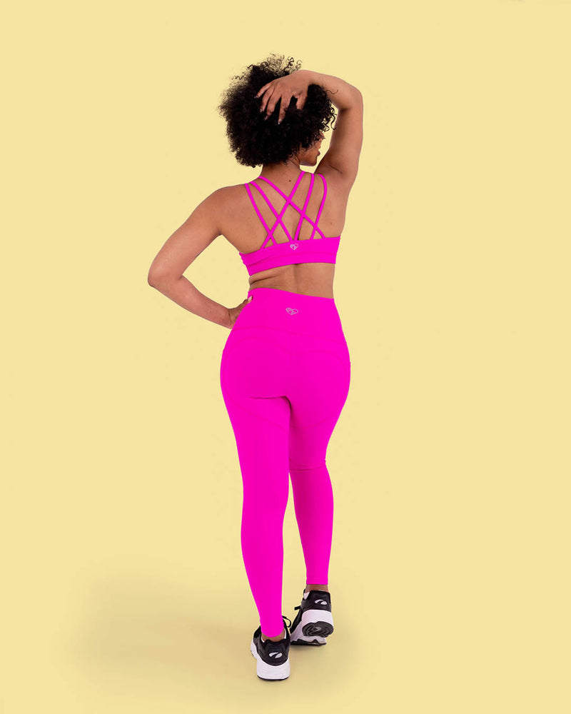 SHEIN Neon Pink High Waist Leggings