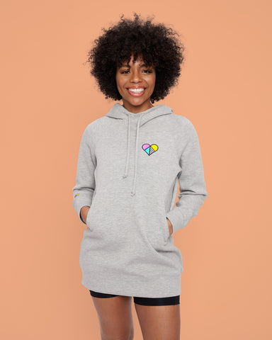 Oversized Grey Marl Hoodie