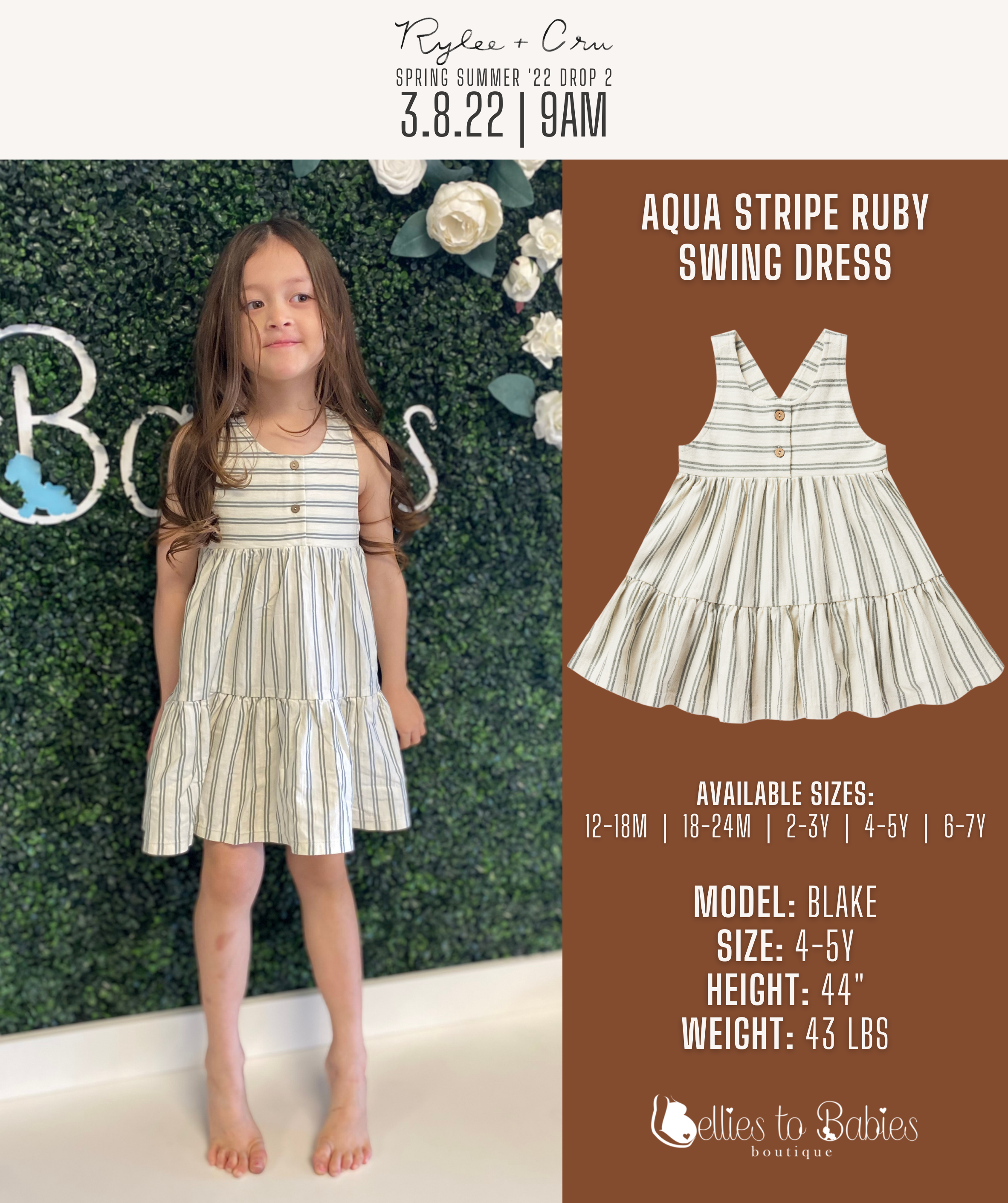 aqua stripe swing dress