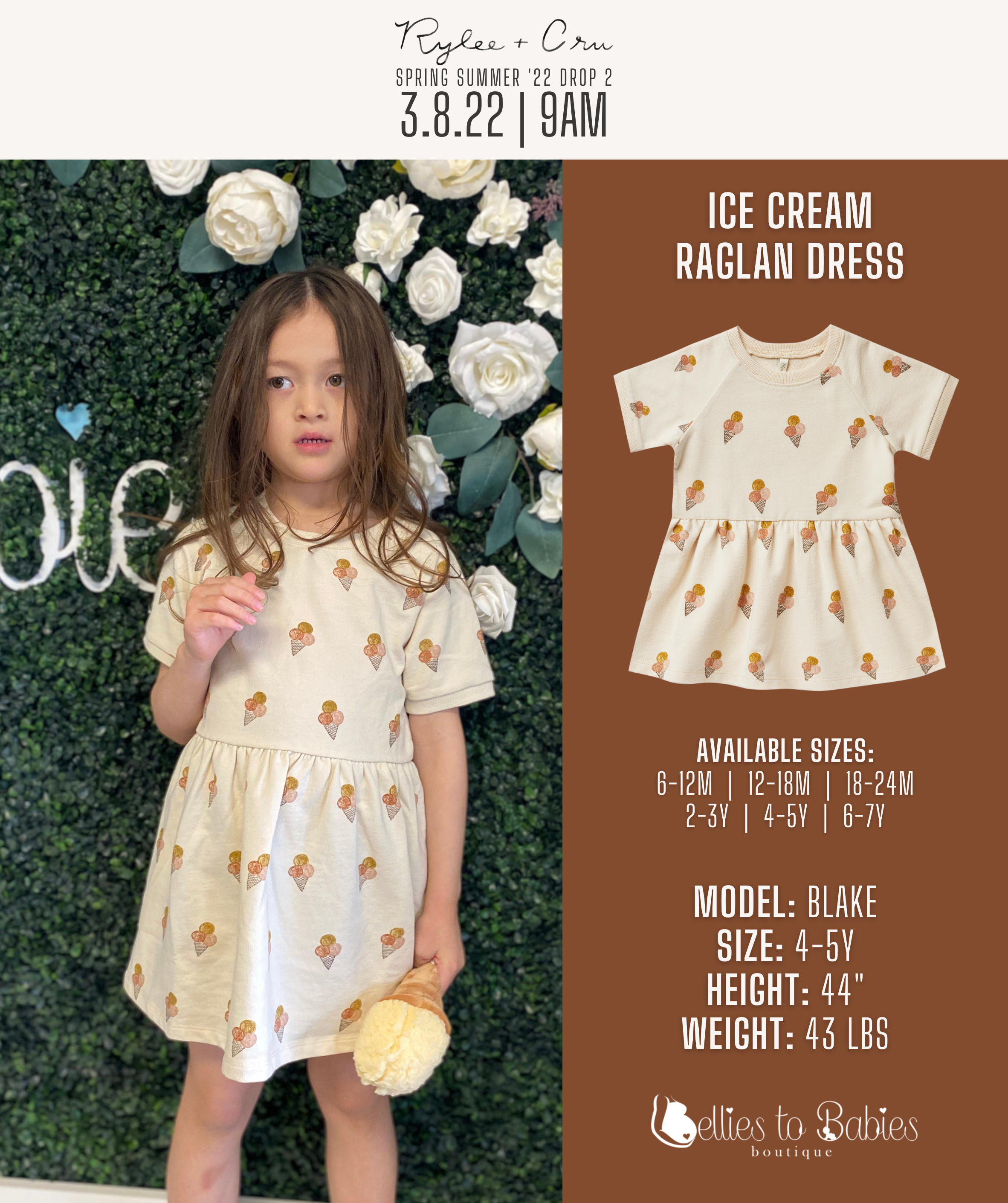 ice cream raglan dress
