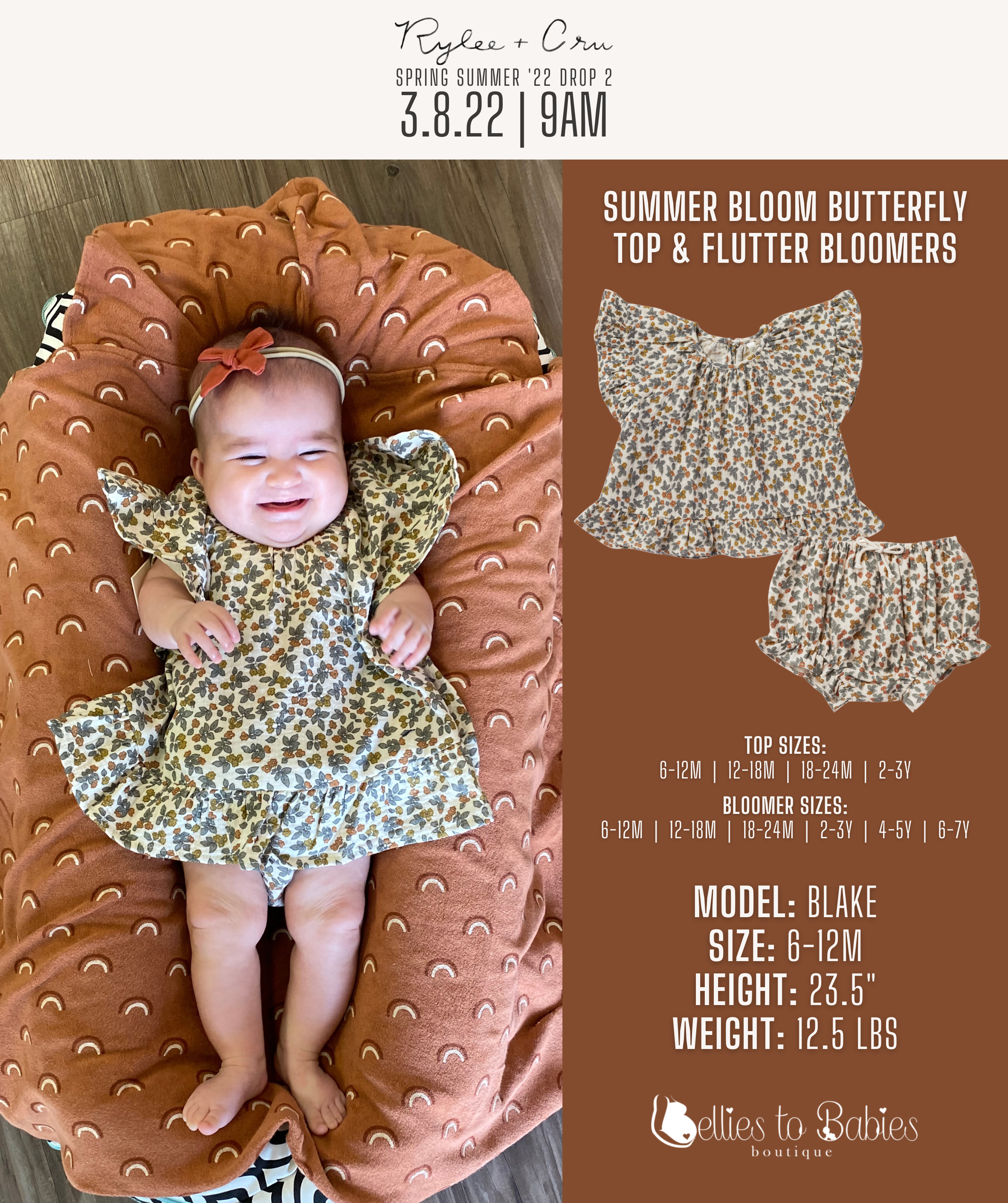 summer bloom butterfly top flutter bloomer