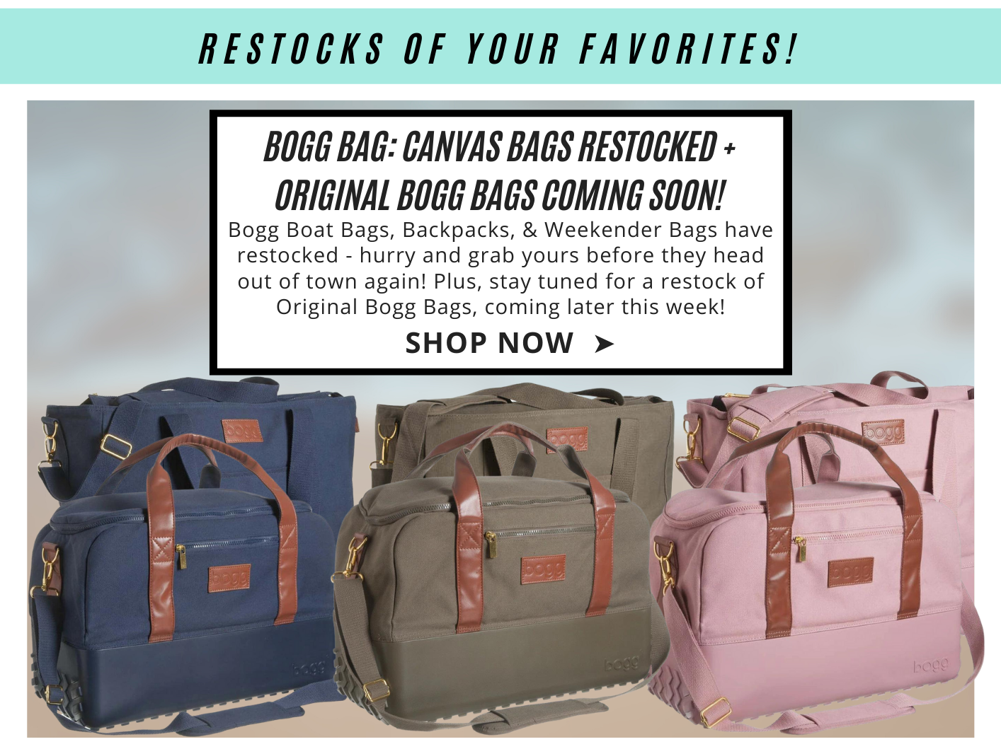 bogg bag restock canvas bogg bags