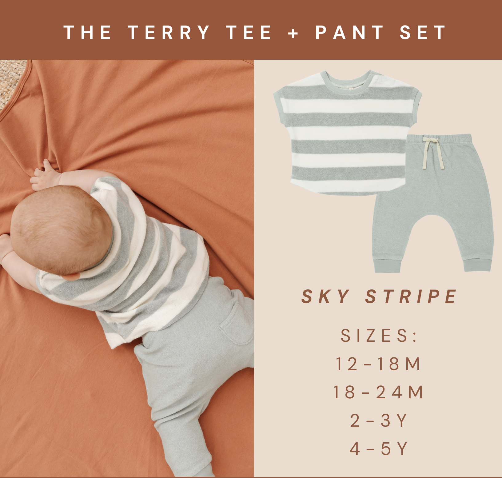 terry tee and pant set