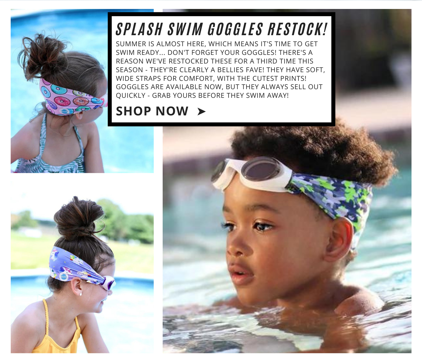 splash swim goggles restock