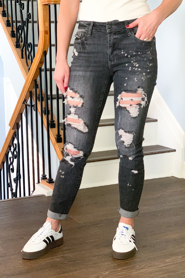 judy blue black flare jeans