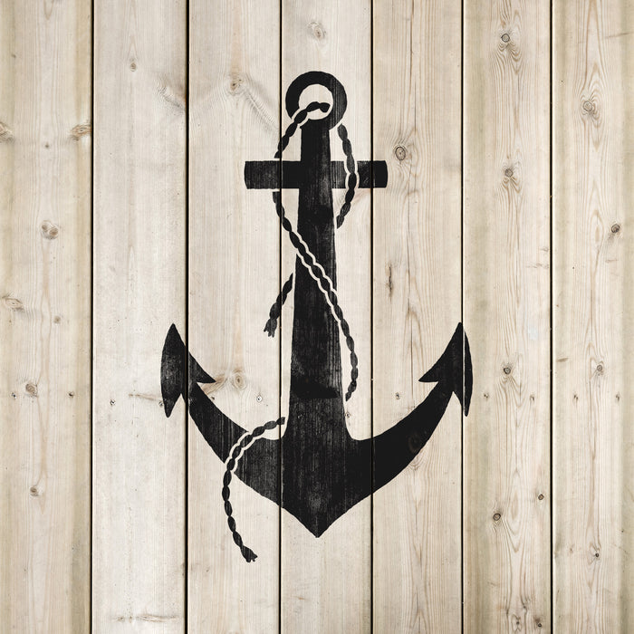Anchor Stencil for Nautical DIY Projects - Boat Anchor Design Stencils