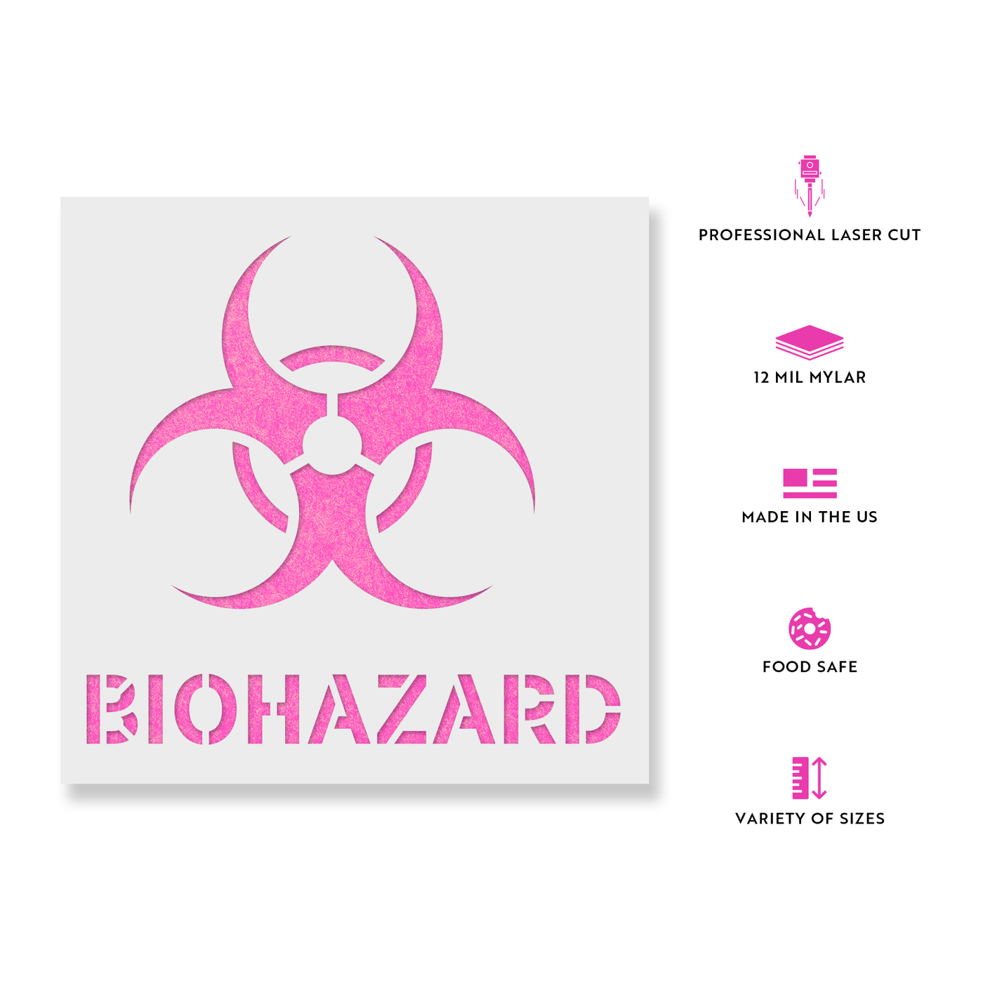 Biohazard Symbol Stencil