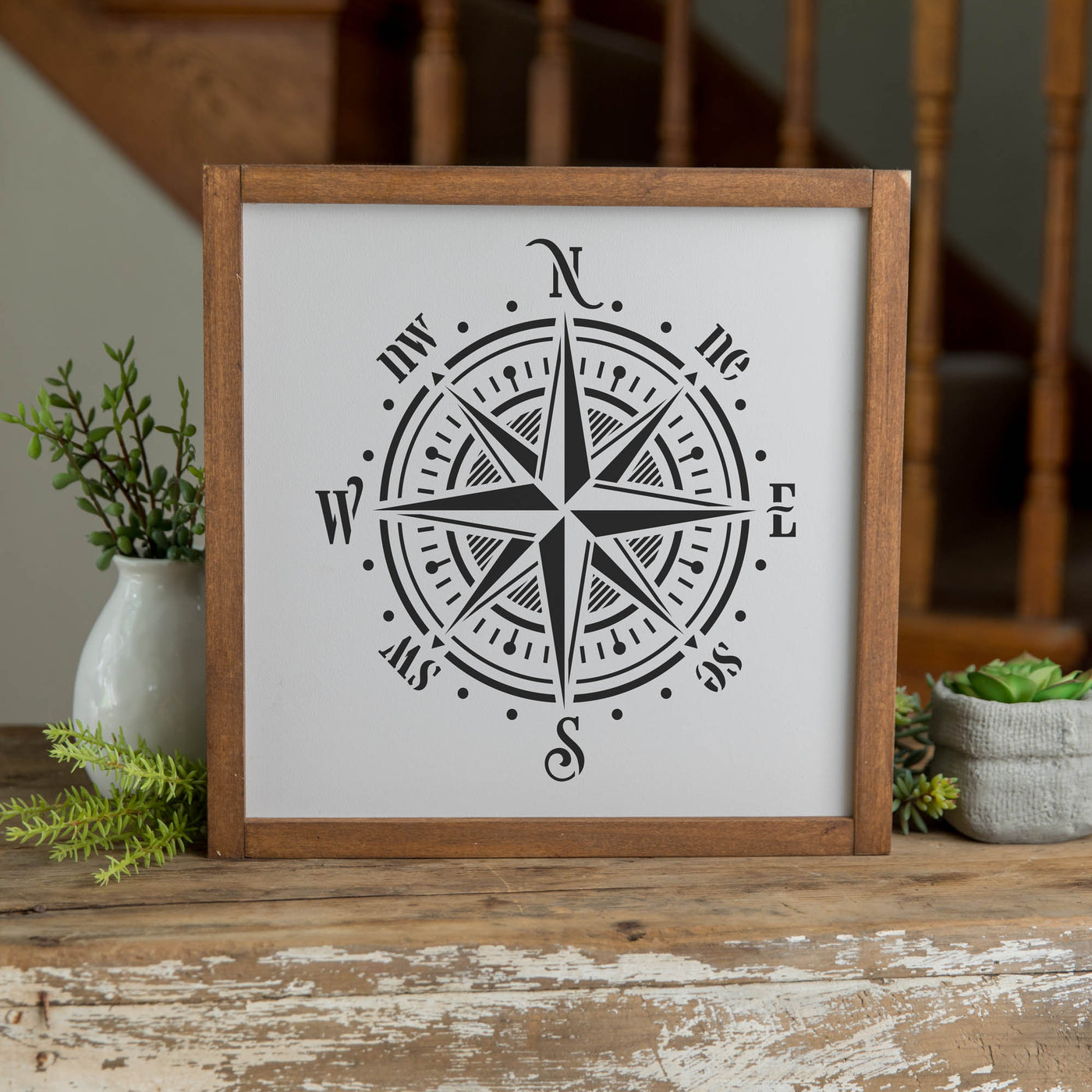 Compass Rose Stencil 9893