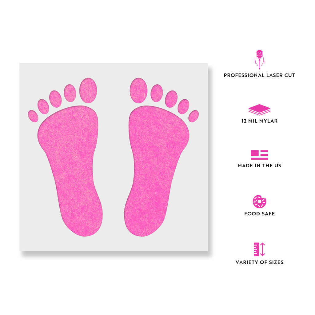 Footprint Stencil - Small & Large Sizes of a Footprint Design