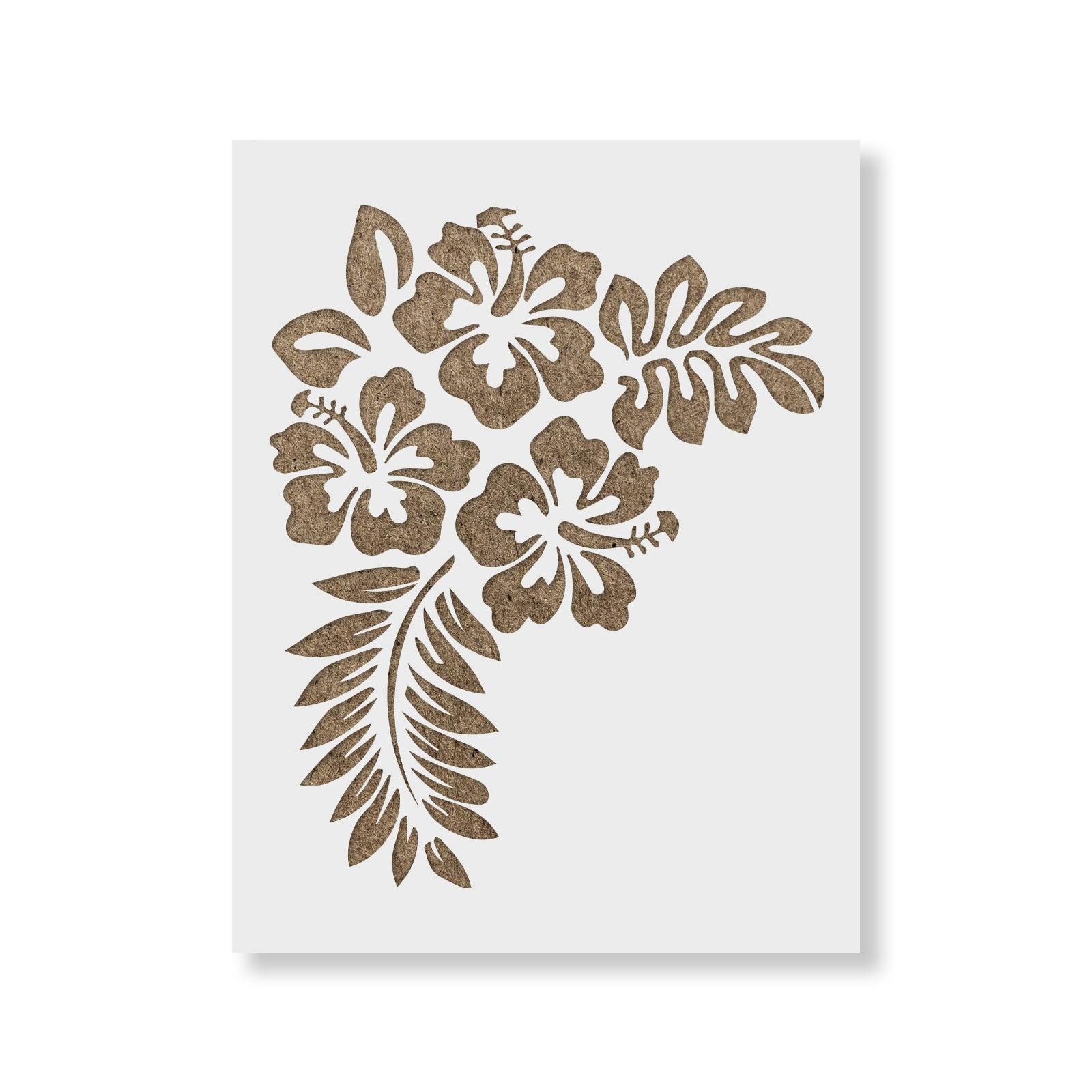 Hibiscus Flower Stencil, Large and small size Hibiscus stencils