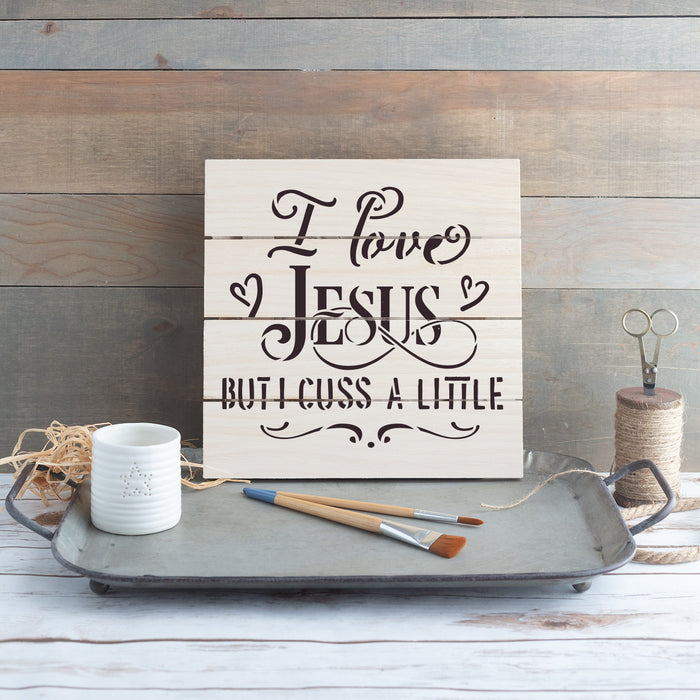 I Love Jesus Stencil