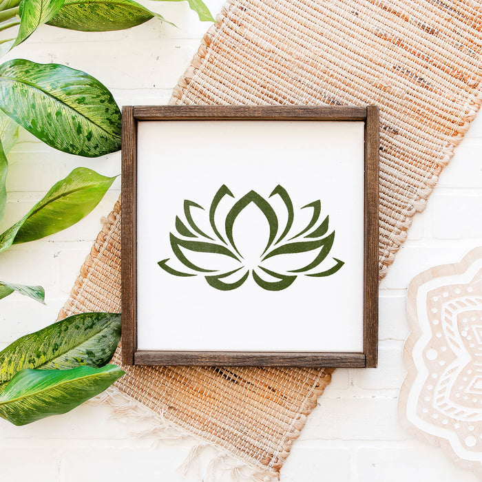 lotus stencil design