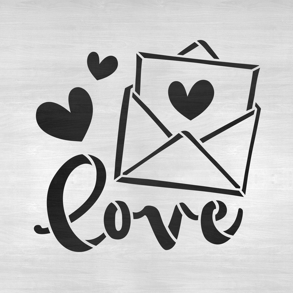 Love Letter Valentines Stencil | Stencil Revolution