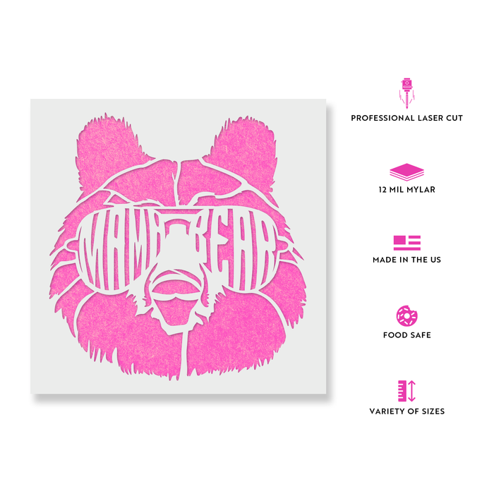 Download Mama Bear Sunglasses Stencil | Stencil Revolution