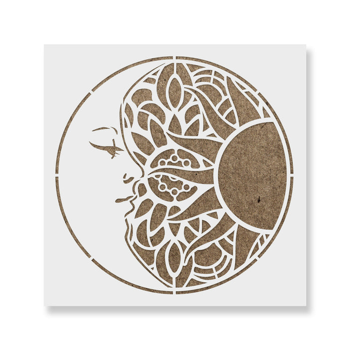 Download Mandala Sun and Moon Stencil | Stencil Revolution