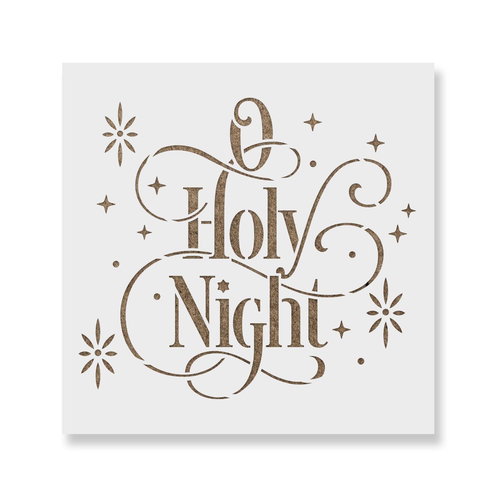 O Holy Night Stencil - Reusable Stencil for Holiday Crafting