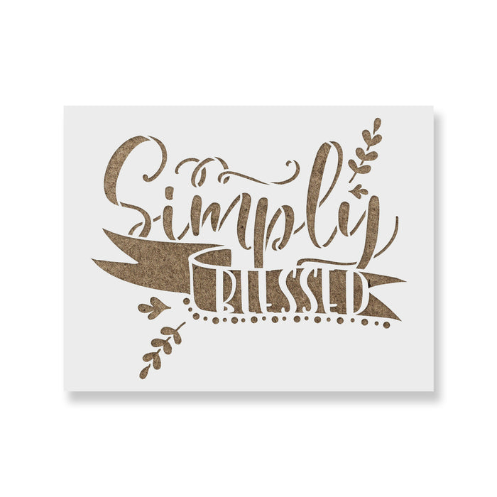 Download Simply Blessed Stencil | Stencil Revolution