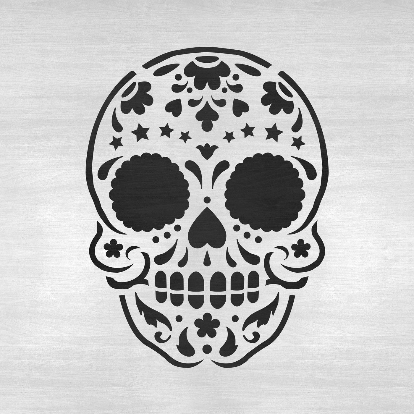 Sugar Skull Stencil Day Of The Dead Stencil Template 7313