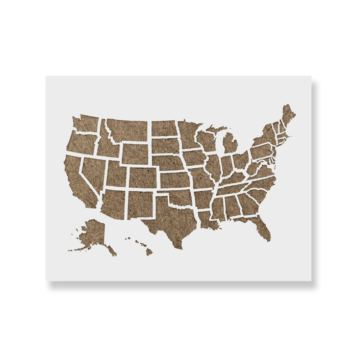 United States Stencil - United States Map Stencil - USA Template