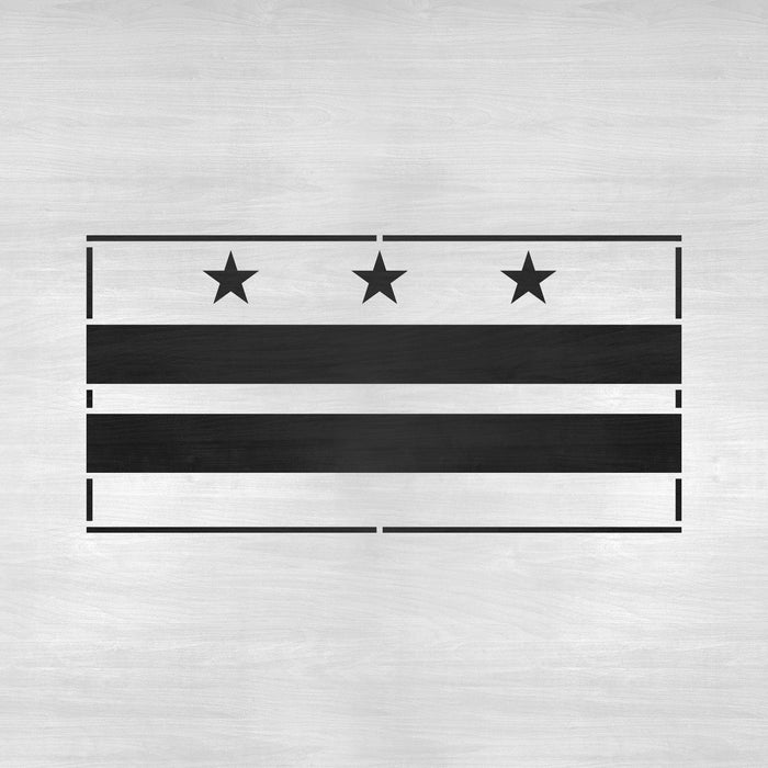 Washington DC Flag Stencil for Crafting & DIY