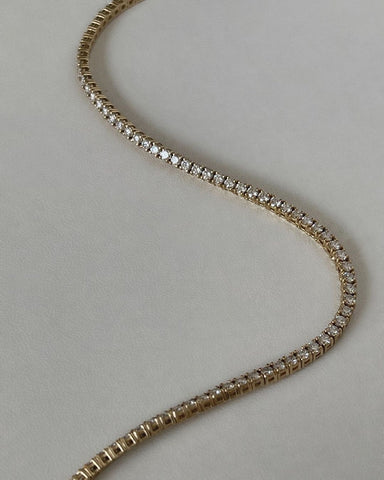 alt="Petite Diana Diamond Necklace on a white background"