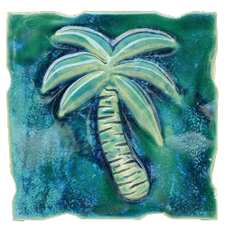 Ceramic Palm Tree Kitchen Backsplash Hawaii Tile Decor Tropical Tile Maui Ceramics