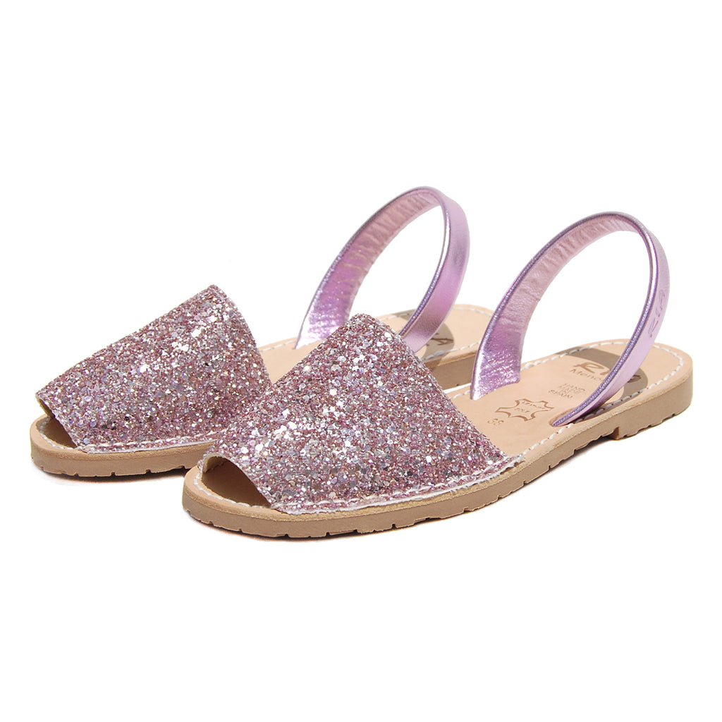 Joan Glitter Menorcan Avarcas Sandals in Fuchsia – RIA Menorca Australia